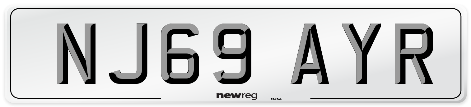 NJ69 AYR Number Plate from New Reg